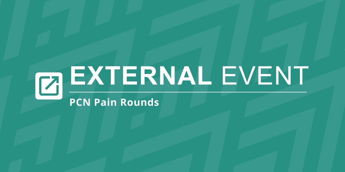 External event: PCN Pain Rounds webinar banner